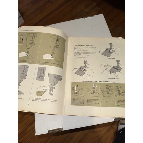 1964 SINGER Touch & Sew Deluxe Zig Zag Sewing Machine Instruction Book ROUGH - Picture 6 of 8